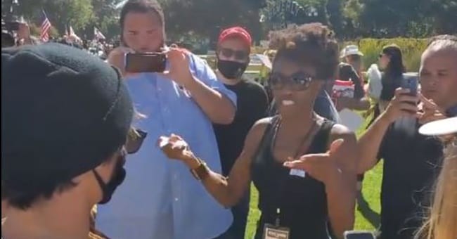 BLM protester gets schooled